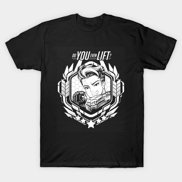 Zarya "Do You Even Lift?" T-Shirt by RobotCatArt